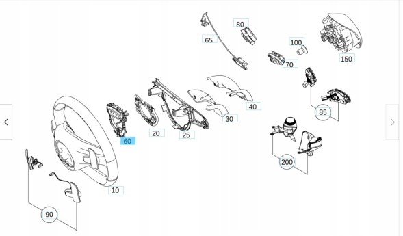Mercedes-Benz OE A0994641905 Контактна плата Менеджера Mercedes AMG - А099 464 19 05