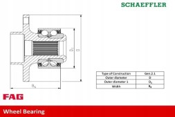 Schaeffler FAG 713 6157 60 Підшипник коліса передній 713 6157 60 fag mazda 3 i