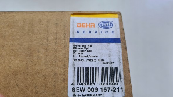 Behr Hella Service 8EW 009 157-211 Вентилятор HELLA для MERCEDES S (W220); MAYBACH 57 UK
