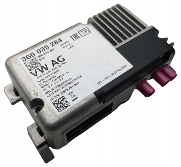 Volkswagen OE 3G0035284, DWP3G0035284OE Контролер онлайн-сервісів VW Polo 3G0035284 Новий оригінал