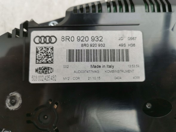 Audi OE 8R0920932, DWP536694OE Лічильник/приладова панель 2.0TDI Дизель Audi Q5 8R 8R0920932 оригінал
