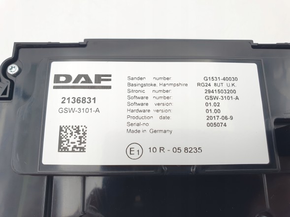 DAF OE CLIMATRONIC КОНДИЦІОНЕР ПОВІТРЯ ПАНЕЛЬ DAF 2136831 ORIGINAL DAF OE