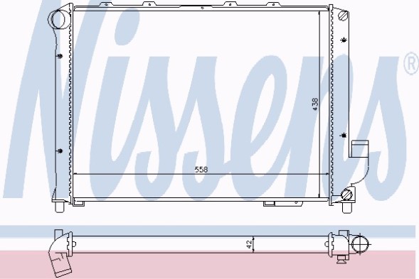 Nissens NIS 62327 Радіатор охолодження двигуна альфа-ромео 166 98- 2.4 jtd