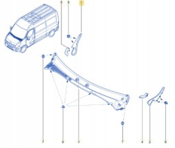 Renault OE 48191946194189841956+ RENAULT MASTER IV КУТНИК ПІД ЛОБОВЕ СКЛО ЛІВИЙ 668101824R