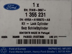 Ford OE 4M5A-A16B970-AB Комплект механізму замка капота - Ford OE
