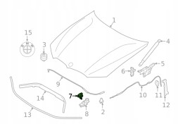BMW OE BMU51237473707A Верхній причіпний замок BMW G20 G21 G22 G23 G80 G82 G83 G45
