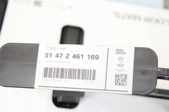 BMW OE 2461169 2461168 OE ВСЕПОГОДНІ ГУМОВІ КИЛИМКИ ПЕРЕДНІ + ЗАДНІ BMW G20 G21 G80 G81 M3