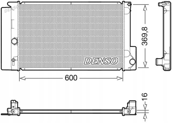 Denso DRM50126 Радіатор охолодження drm50126 denso toyota auris