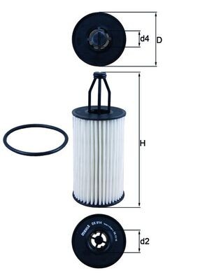 OX814D MAHLE ORIGINAL Фільтр мастил
