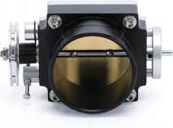 Китай IN-THROTTLE-65 Дросельна заслінка 90 мм ЧОРНА алюмінієва CNC для впускного колектора тюнінг