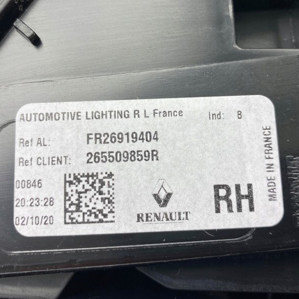 Renault OE Новий оригінальний ліхтар заднього правого крила Renault Talisman Lift Kombi 265509859R