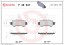 P49047 BREMBO Комплект гальмівних колодок з 4 шт дисків