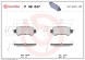 P49047 BREMBO Комплект гальмівних колодок з 4 шт дисків