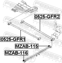 MZAB 116 FEBEST Сайлентблок