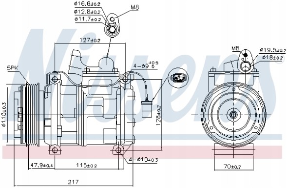 Nissens 89147 Компресори кондиціонерів (компресори nissens 89147