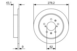 0986479D34 BOSCH ДИСК ГАЛЬМIВНИЙ ЗАДНIЙ