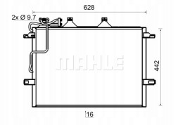 Mahle AC 318 000S Mahle змінного струму 318 000s конденсатор, кондиціонер