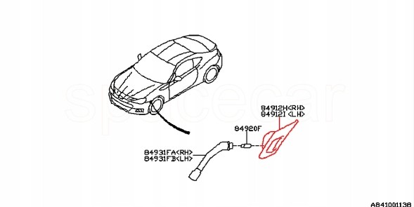 Subaru OE 84912CA120 ПОВОРОТНИК МИГАЛКА КОНТУРНА ЛАМПА БАМПЕРА ПЕРЕДНІЙ SUBARU BRZ TOYOTA GT86