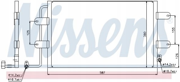 Nissens 940305 Охолоджувач кондиціонера nissens 940305