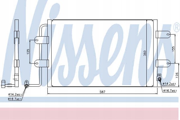 Nissens 940305 Охолоджувач кондиціонера nissens 940305