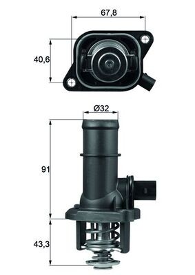 TI 16 105 MAHLE ORIGINAL Термостат