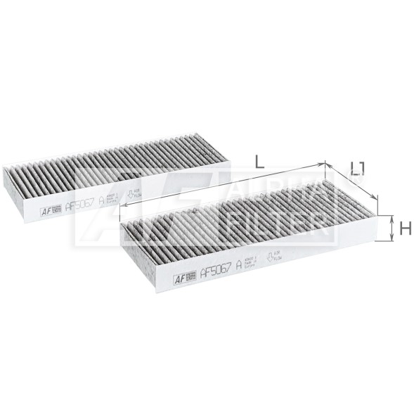 AF5067a 2 ALPHA FILTER Фільтр салону к т 2 шт