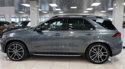 Китай 204547201 Пороги бічні сріблясті алюмінієві з ABS пластику Mercedes GLE W167 SUV 2019+