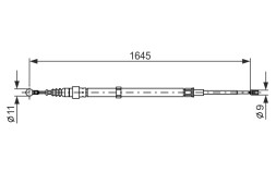 1987482191 BOSCH Трос гальма стоянки