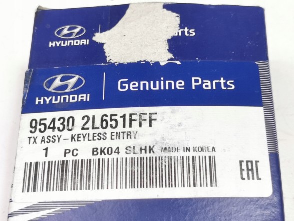 Hyundai OE Ключик Hyundai I30 2009- OE 2009DJ0651 95430 2L651FFF