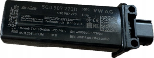 Volkswagen OE 5Q0907273D 5Q0907273 Датчик тиску в шинах VW AUDI SEAT SKODA 5Q0907273D