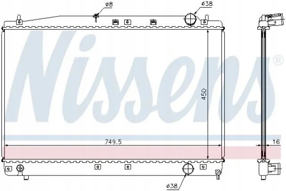 Nissens 646802 Охолоджувач води 646802 nissens