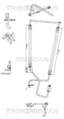Triscan 8516 28006 Шланговий шнур системи гідропідсилювача 8516 28006 triscan