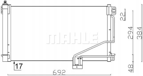 Mahle AC 347 001S Конденсатор радіатора кондиціонування повітря ac 347 001s mahle