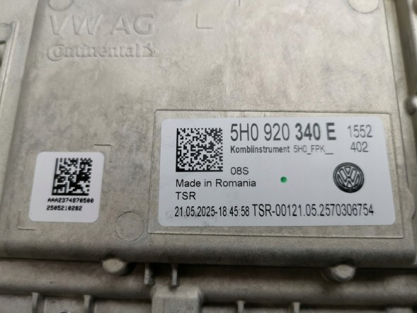 Volkswagen OE 5H0920340E, DWP407663OE Лічильник панель приладів VW Caddy V 5H0920340E