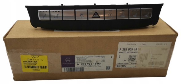 Mercedes-Benz OE A2929051800, DWP457618OE Панель перемикачів Mercedes GLE C292 A2929051800