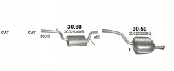 Polmo 30.59 Глушник торцевий 30.59 vw passat 1.4|1.6 2005-2010 р.В.