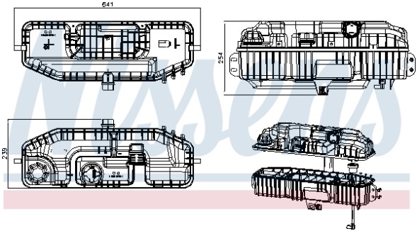 V-maxzone Part VIC-256547 Розширювальний бачок охолоджувальної рідини NIS для MERCEDES ACTROS MP4