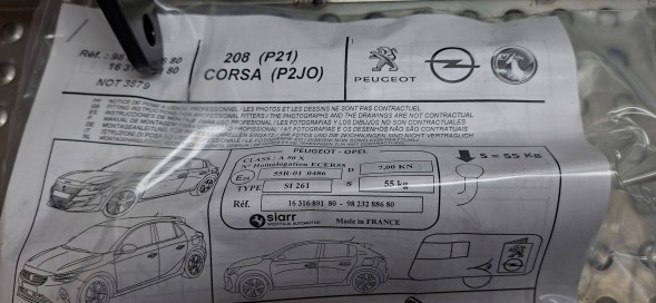 Peugeot OE S25053078 Фаркоп WESTFALIA 9823288680 1631689180 Opel Corsa F Peugeot 208 II 2019-