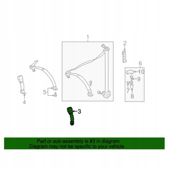 Mercedes-Benz OE A1638600869 9051 Пряжка пряжка ременя MERCEDES W163 A1638600869 OE