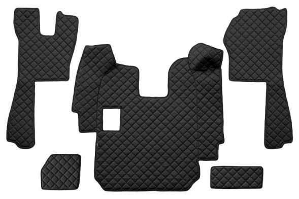 V-maxzone Part VIC-127622 Килимки для підлоги ЕКО-Шкіра стьобані (5 шт.) Чорні на всю підлогу до