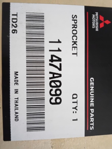 Mitsubishi OE WB/1147A099.00/ORYGINAŁ MITSUBISHI КОЛЕСО ФАЗ ГРМ ВАРІАТОР 4A92 3A92 3A90 LANCER ASX SPACE STAR