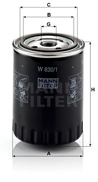 W 830 1 MANN FILTER Фільтр оливи