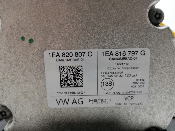 Audi OE 1EA820807C, DWP531363OE Компресор компресора кондиціонера audi q4 vw id.4 1ea820807c новий оригінальний