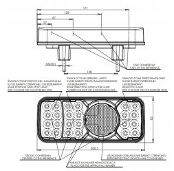 WAŚ W66L+P Задні світлодіодні ліхтарі WAŚ W66, комплект L+R