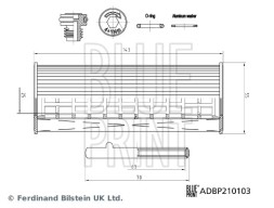ADBP210103 BLUE PRINT Фільтр оливи