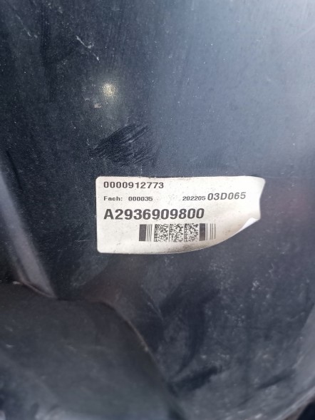 Mercedes-Benz OE N293 pr .x Mercedes EQC N293 W293 19-23 підкрилок правий передній