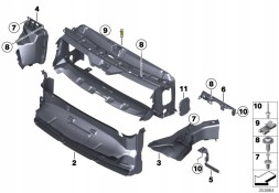 Mertt MRT-F30/F31/22 Дефлектор повітря, впуск, верхня панель, рамка радіатора BMW 3 F30 F31