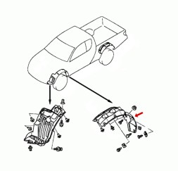 Mitsubishi OE 5370A275 MIT-000602 Надколесо переднє ліве заднє L200 2.5 DiD Pajero Sport KH 5370A275 5370B417 OE