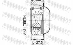 Febest 0711-JB420SHA Шарнір приводного вала 0711-jb420sha febest