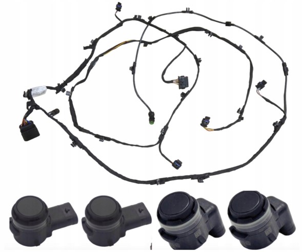 Audi OE pdc zderzaka przedniego 83A971085Q kable kamera kabel AUDI Q3 83A ПУЧОК ПРОВОДІВ ПЕРЕДНЬОГО БАМПЕРА 4xPDC передня установка + Кабель камери